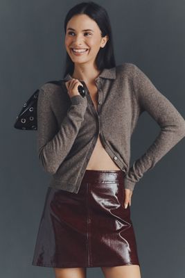Hunter Bell Meeghan Faux-Leather Mini Skirt