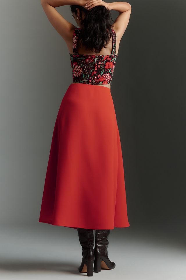 新品♡HOLIDAYホリデイBELTED PENCIL FLARE SKIRT1 Hunter Bell Adele Midi Skirt | Anthropologie