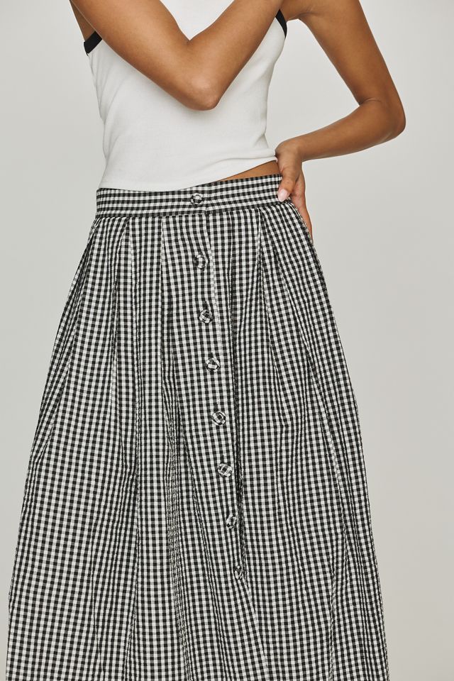 Hunter Bell Eva Linen Midi Skirt | Anthropologie