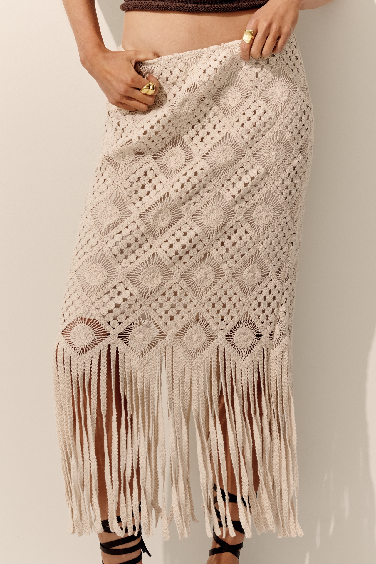 Hunter Bell Rivington Crochet Midi Skirt