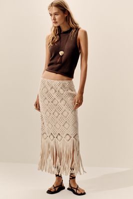 Hunter Bell Rivington Crochet Midi Skirt