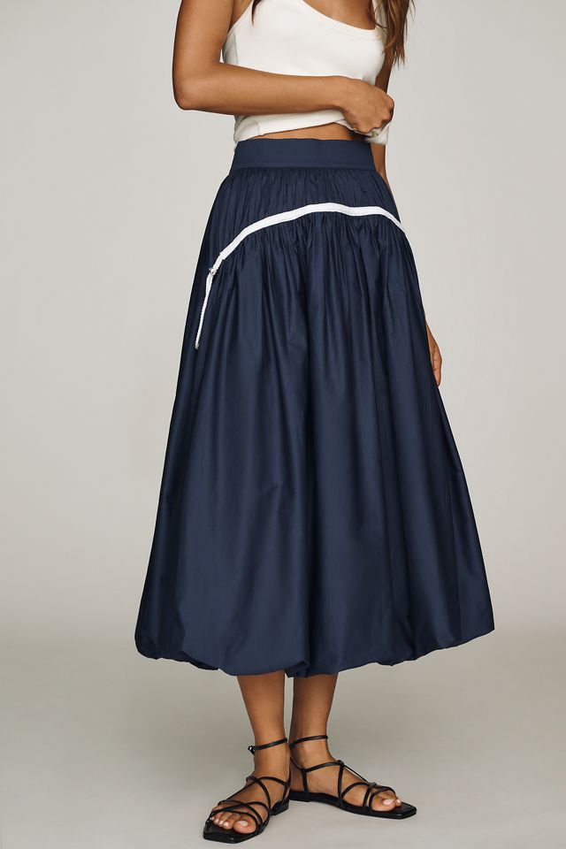 Hunter Bell Allegra 100% Cotton Midi Skirt #1