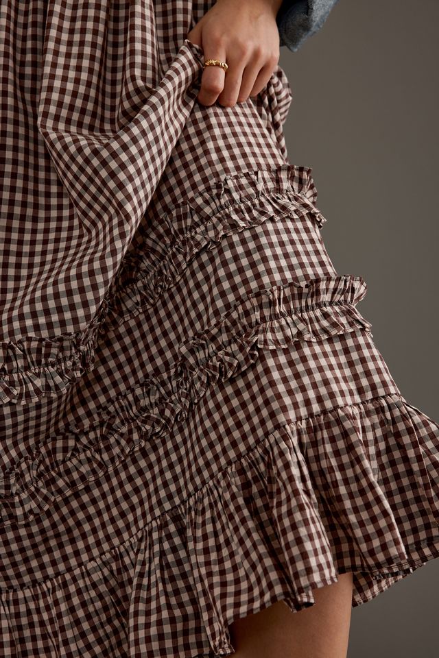 Falda Midi con Volantes Rina Damson Madder #4