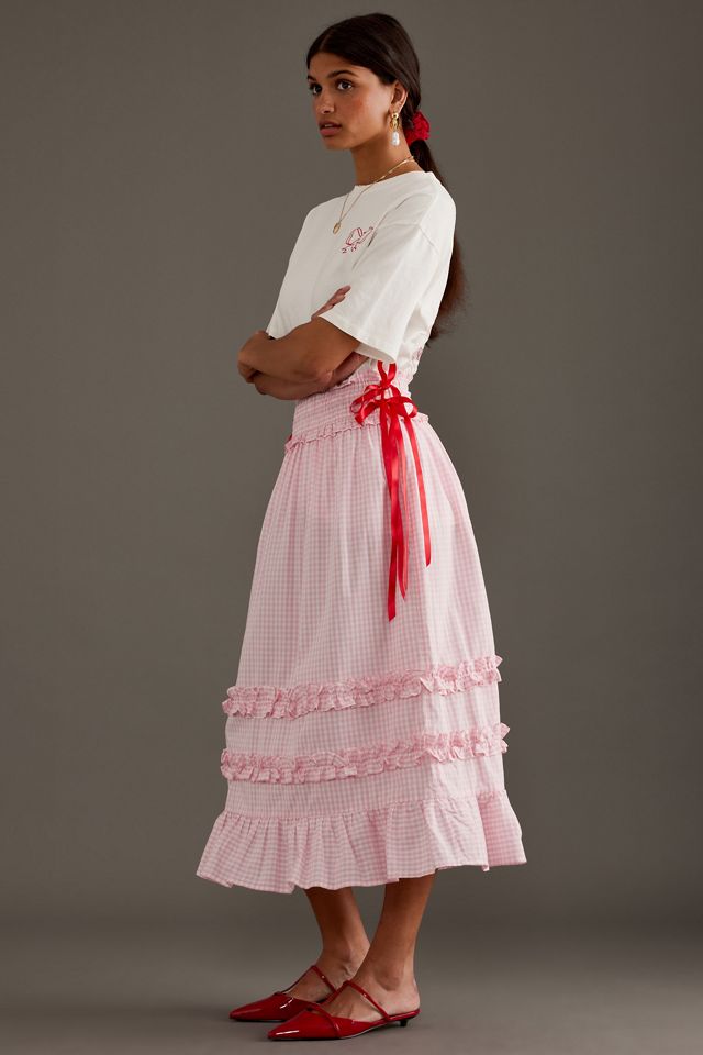 Damson Madder Olivia Ruffle Midi Skirt #3