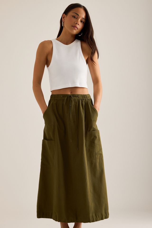 Jupe Midi Utilitaire Vika Damson Madder #4