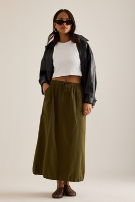 Jupe Midi Utilitaire Vika en taille: Uk 6 chez Anthropologie - Damson Madder - Modalova