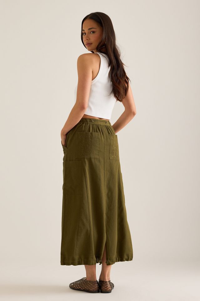 Jupe Midi Utilitaire Vika Damson Madder #1