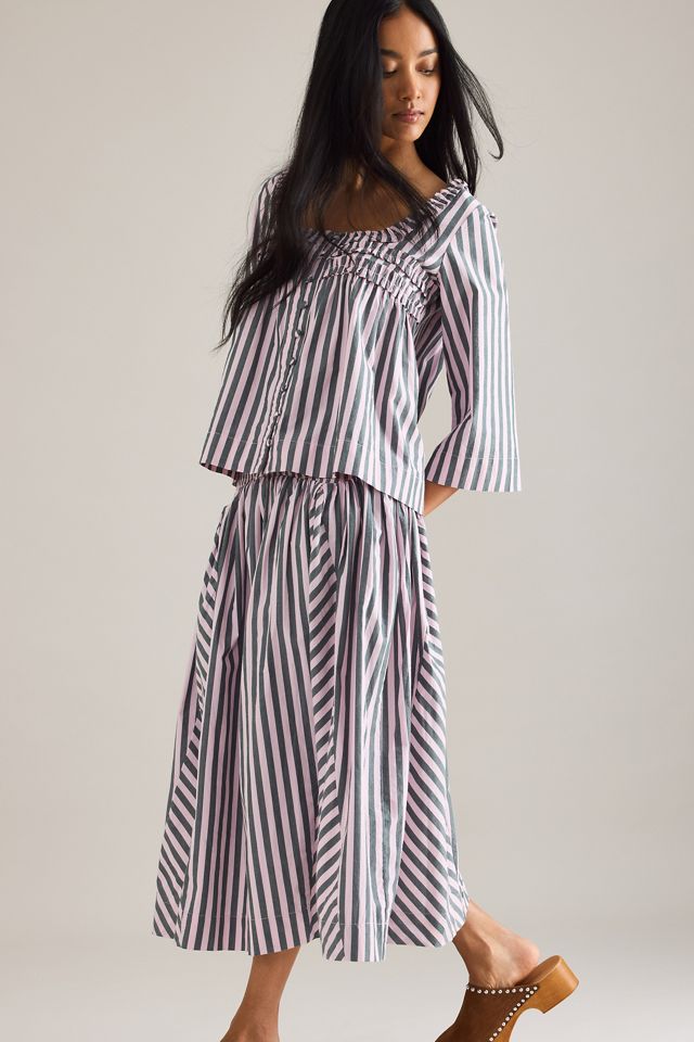 Damson Madder Layla Godet Midi Skirt #3