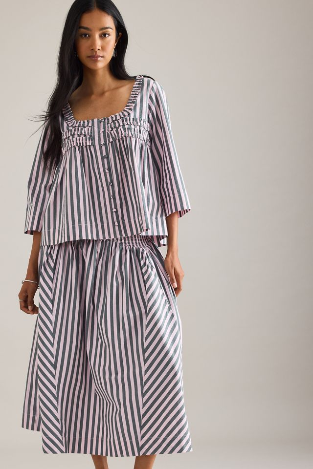 Damson Madder Layla Godet Midi Skirt #4
