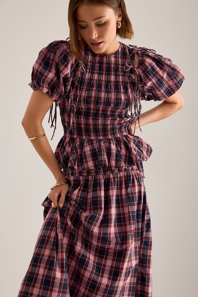 Gonna longuette plissettata Damson Madder Josie #4