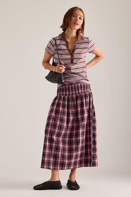 Damson Madder Josie Plissierter Midirock
