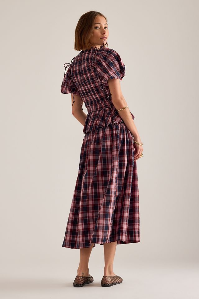 Gonna longuette plissettata Damson Madder Josie #5