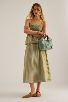 Damson Madder Caspia Stripe Midi Skirt | Anthropologie UK