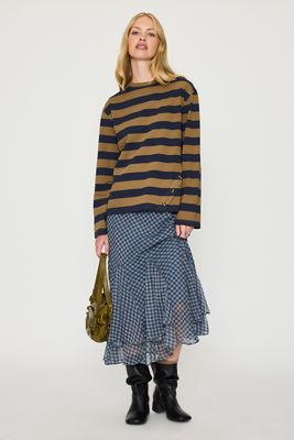 Damson Madder Rida Chiffon Midi Skirt