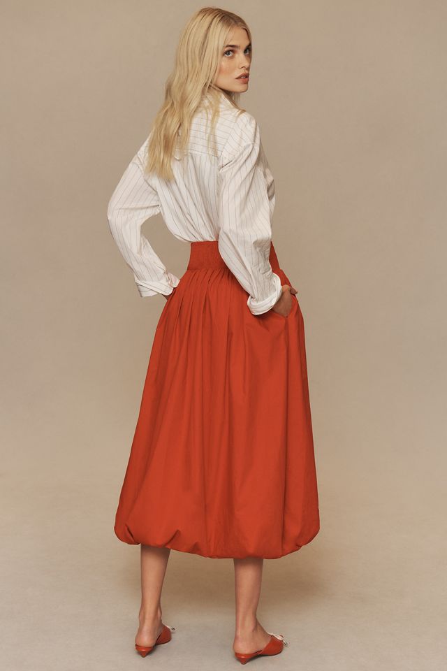 NIA Reina Bubble-Hem Midi Skirt #3