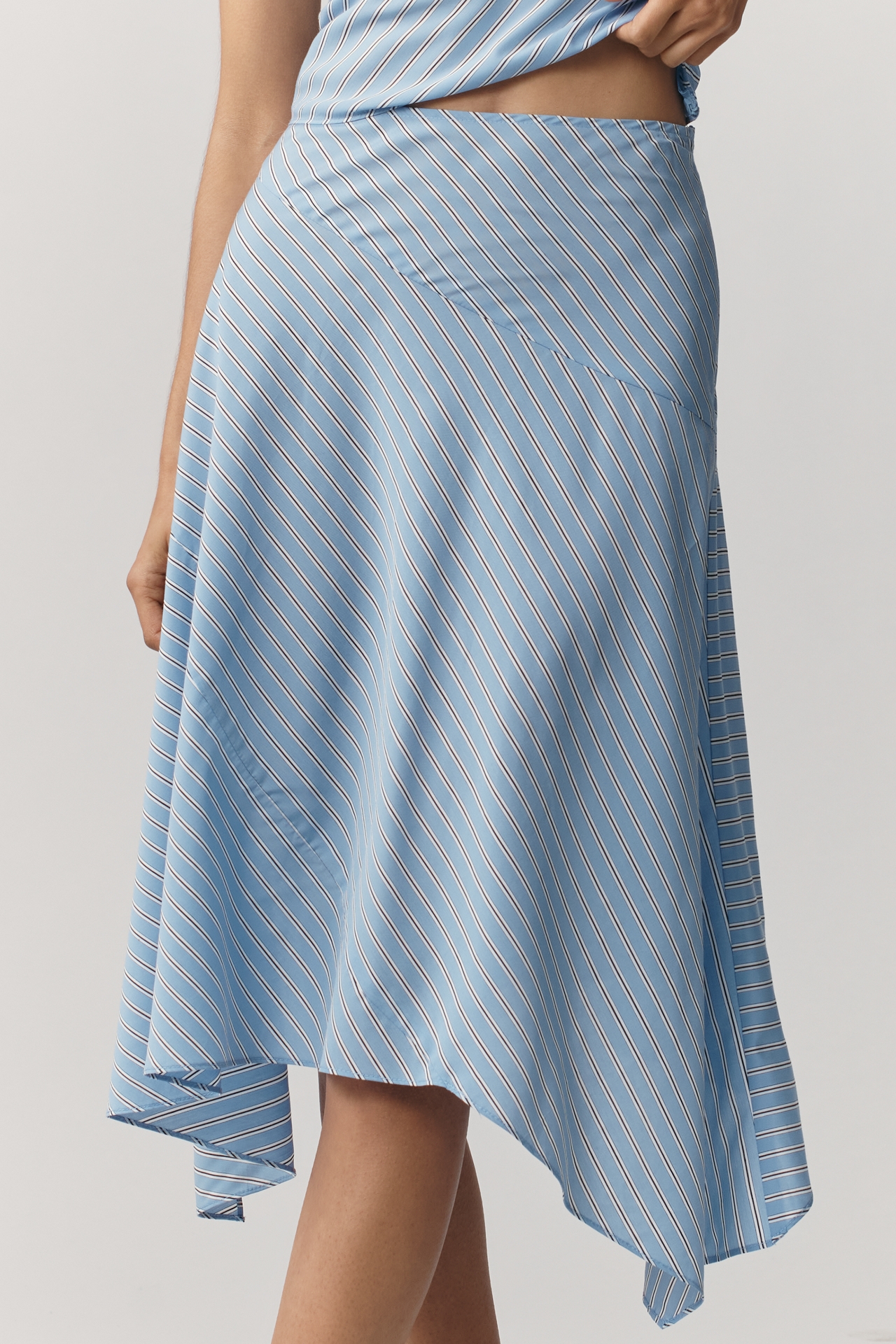 NIA Bronson Asymmetric Midi Skirt