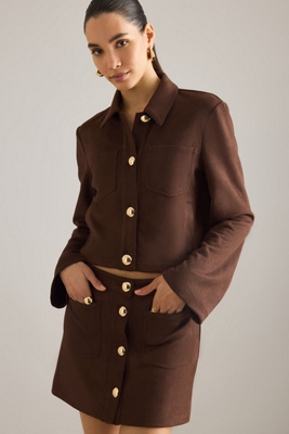 Bardot Lorenzo Faux-Suede Mini Skirt