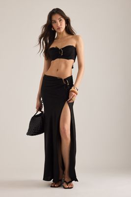 Bardot Dylan Satin Maxi Skirt