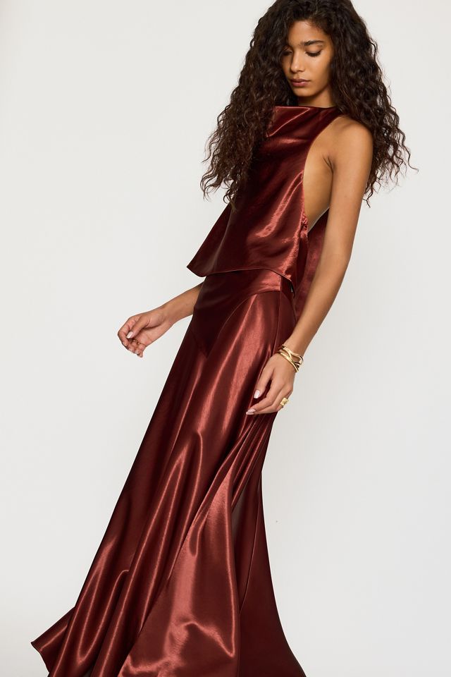 Bardot Toni Maxi-Rock aus Satin #2