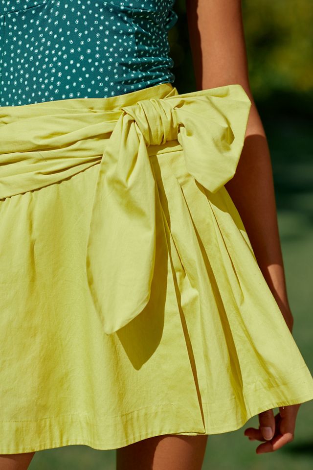 Maeve Bow Tie Mini Skirt #1