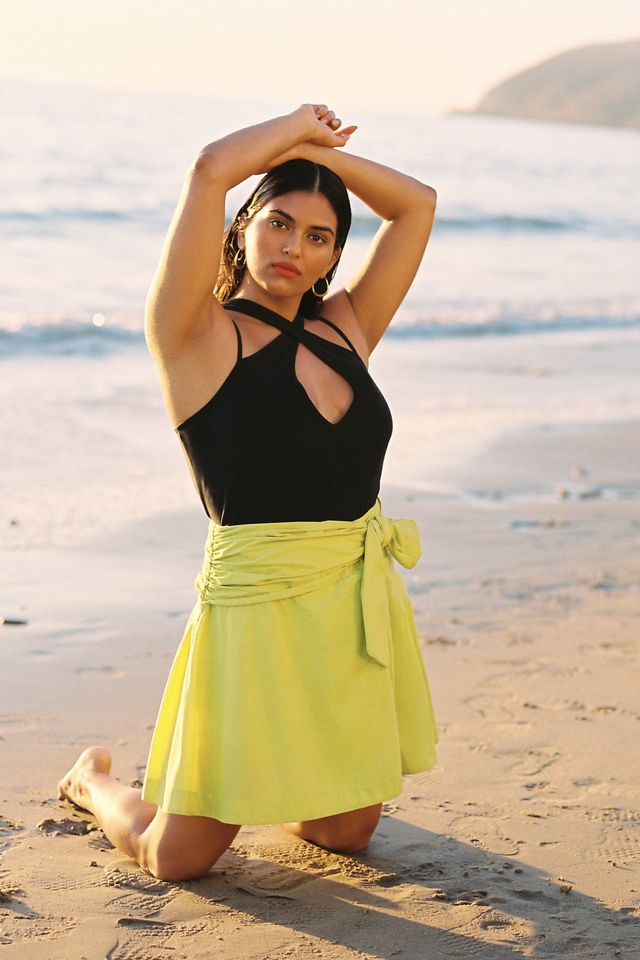 Maeve Bow Tie Mini Skirt #4
