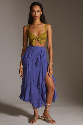 slit midi skirt
