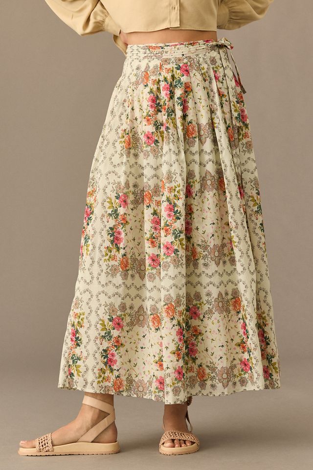 By Anthropologie Wrap Maxi Skirt #1