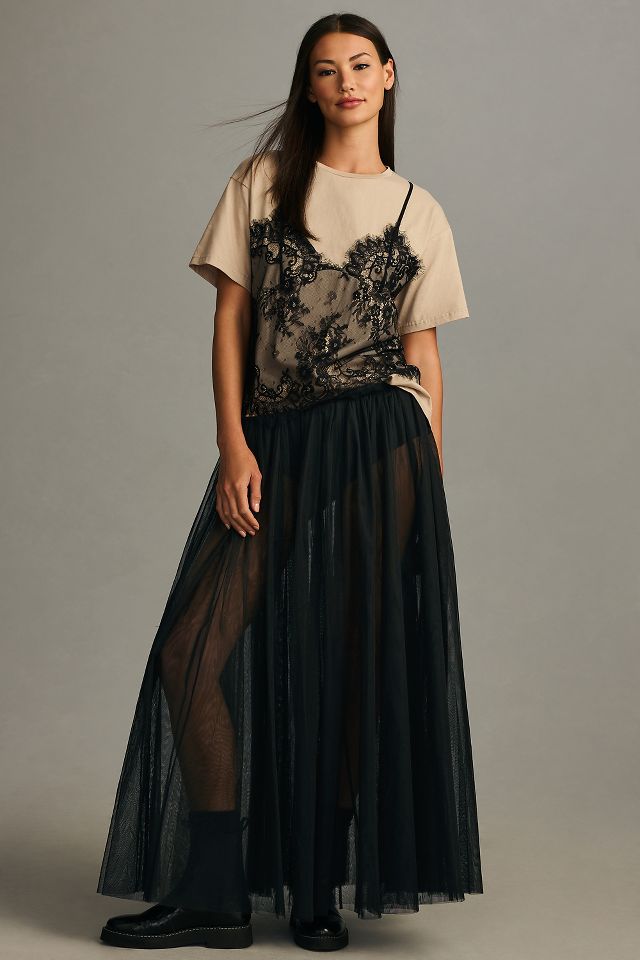 Tulle maxi outlet skirt