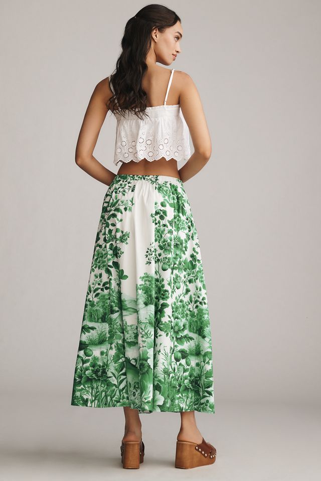 The Jacie Poplin Printed Maxi Skirt by Maeve #2