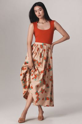 Jacie Poplin Printed Maxi Skirt by Maeve