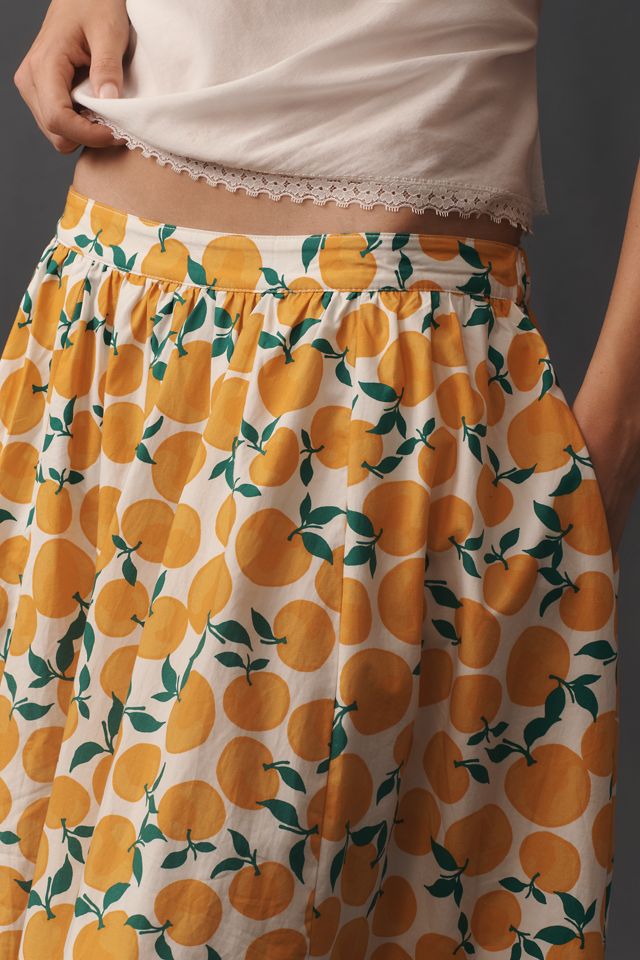 Jacie Poplin Printed Maxi Skirt by Maeve #3