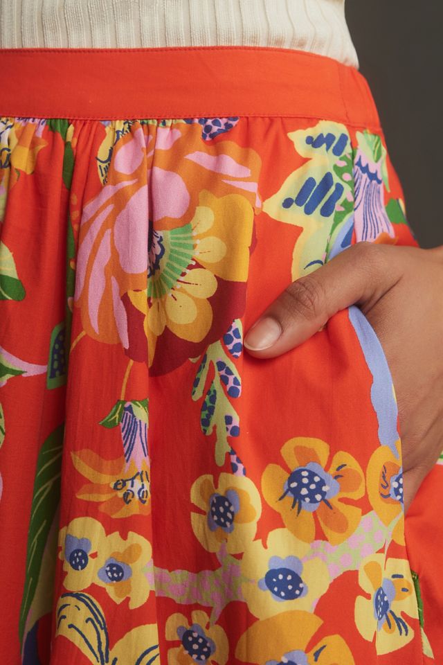 Jacie Poplin Printed Maxi Skirt by Maeve #2