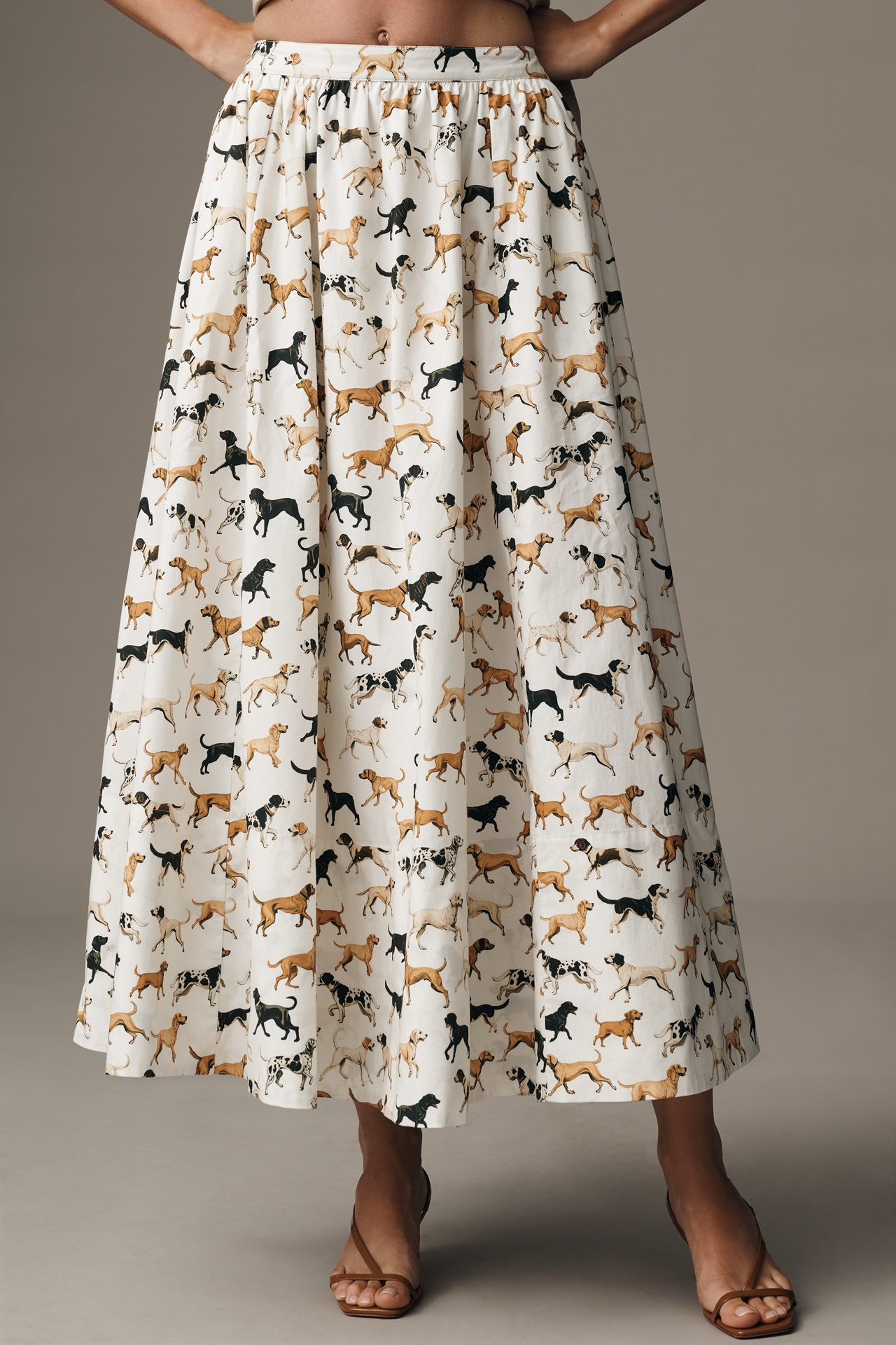 The Jacie Poplin Printed Maxi Skirt by Maeve