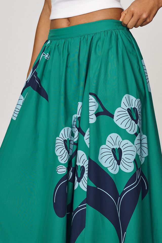 Gonna Maxi in Popeline Stampata Jacie di Maeve #3