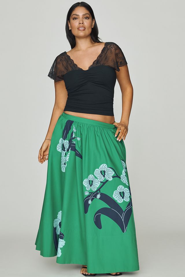 Gonna Maxi in Popeline Stampata Jacie di Maeve #4