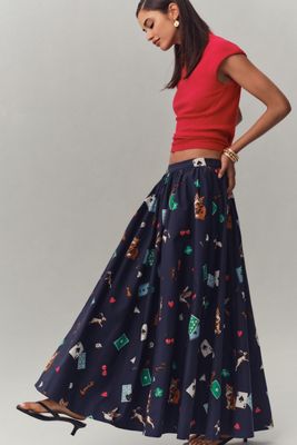 Maeve Basque-Waist Flirty Mini Skirt