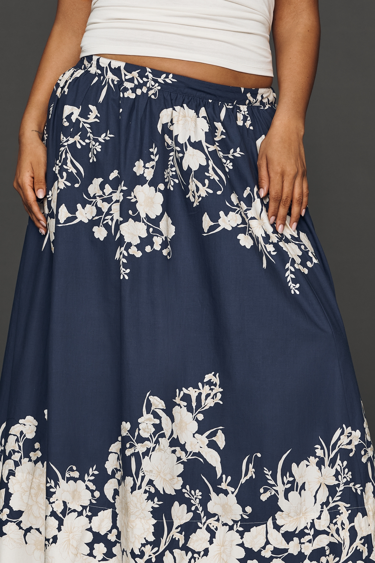 Jacie Poplin Printed Maxi Skirt by Maeve