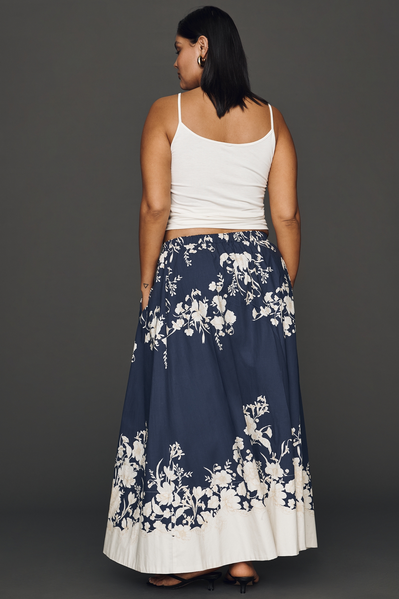 Jacie Poplin Printed Maxi Skirt by Maeve