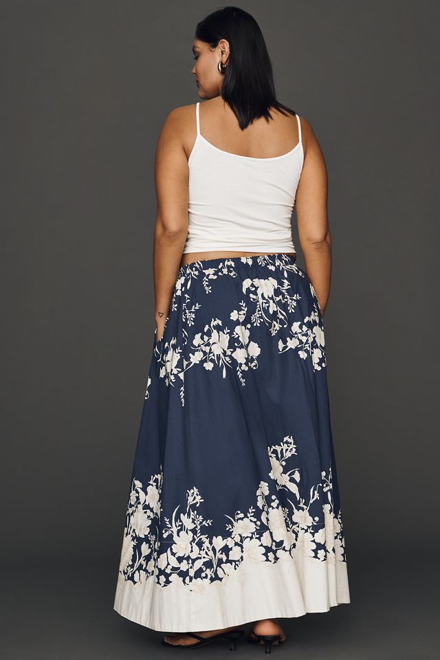 Jacie Poplin Printed Maxi Skirt by Maeve #5