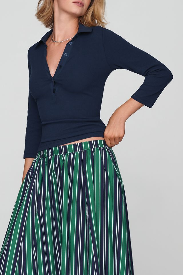 Jacie Poplin Printed Maxi Skirt by Maeve #1