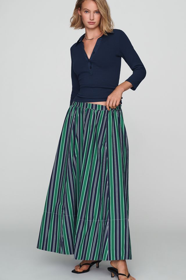 Jacie Poplin Printed Maxi Skirt by Maeve #2