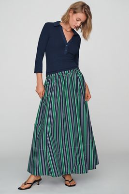 Jacie Poplin Printed Maxi Skirt by Maeve
