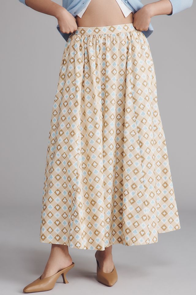 The Jacie Poplin Printed Maxi Skirt by Maeve #1