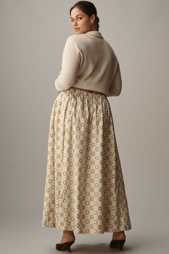 The Jacie Poplin Printed Maxi Skirt by Maeve #5