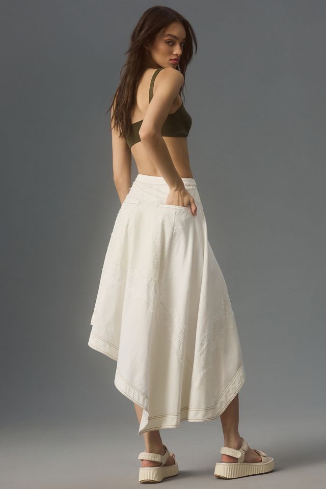 Pilcro Asymmetrical Denim Midi Skirt #4