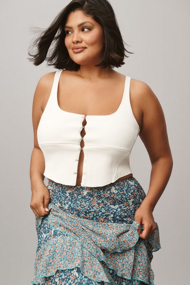By Anthropologie Ruffle Flounce Maxi Skirt #6