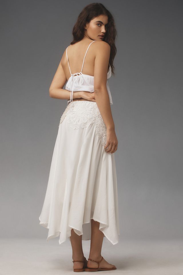 By Anthropologie Crafted Crochet Midi Skirt #3