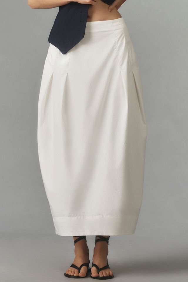 By Anthropologie Structured Balloon Midi Skirt #2