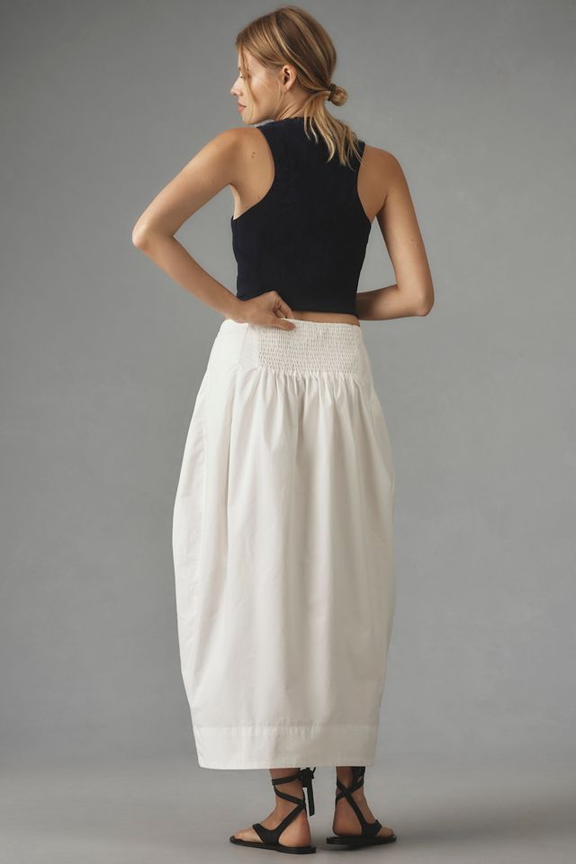 By Anthropologie Structured Balloon Midi Skirt #3