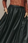 The Jacie Faux-Leather Midi Skirt by Maeve